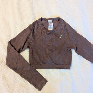 Gymshark Adapt Fleck Seamless Long Sleeve Crop Top